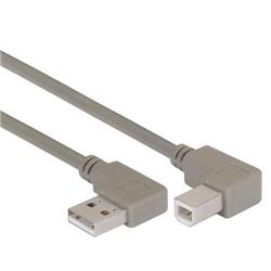 Picture of Right Angle USB Cable, Right Angle A Male/Right Angle B Male, 0.75m