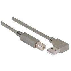 Picture of Right Angle USB Cable, Right Angle A Male/Straight B Male, 3.0m