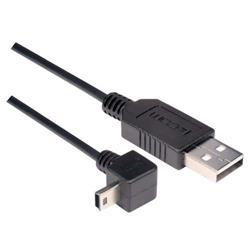 Picture of Angled USB Cable, Straight A Male/Down Angle Mini B5 Male, 0.3m