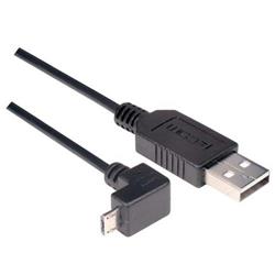 Picture of Angled USB cable, Straight A Male/ Down Angle Micro B Male, 0.3m