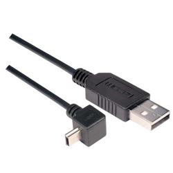 Picture of Angled USB Cable, Straight A Male/Up Angle Mini B5 Male, 0.3m