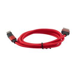 Picture of 180 degrees Rotating Head, USB 2.0 A to C, M/M, Red Nylon Braided Cable, 5 Volt, 2.4 Amp, 2M