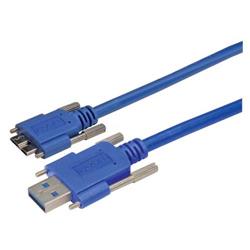 Picture of USB 3.0 Cable, Type A/micro B with Thumbscrew Hardware 0.3M