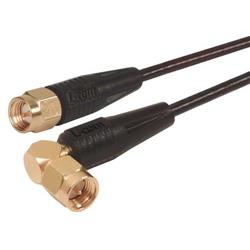 Picture of RG174 Coaxial Cable, SMA Male / 90° Male, 0.5 ft