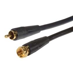 Picture of RG59A Coaxial Cable, RCA Male / F Male, 1.0 ft
