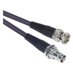 Picture of RG59B Coaxial Cable, BNC Male / Female Bulkhead, 1.0 ft
