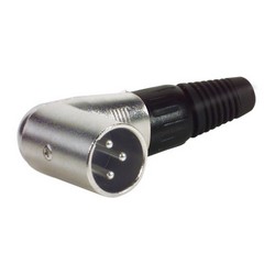 Picture of 3 Pin XLR Connector, Male  Right Angle