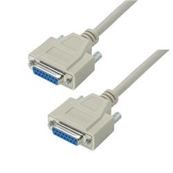 Picture of Reversible Hardware Molded D-Sub Cable, DB15 Female / Female, 10.0 ft