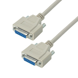 Picture of Reversible Hardware Molded D-Sub Cable, DB15 Female / Female, 25.0 ft
