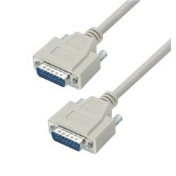 Picture of Reversible Hardware Molded D-Sub Cable, DB15 Male / Male, 15.0 ft