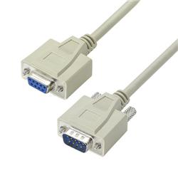 Picture of Reversible Hardware Molded D-Sub Cable, DB9 Male / Female, 15.0 f