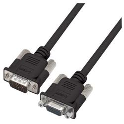 Picture of Premium Molded D-Sub Cable, Black, HD15 Male / Female, 10.0 ft