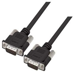 Picture of Premium Molded D-Sub Cable, Black, HD15 Male / Male, 15.0 ft