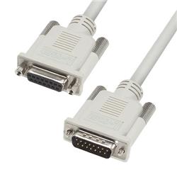 Picture of Premium Molded D-Sub Cable, DB15 Male/Female, 50.0 ft