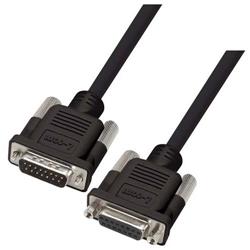 Picture of Premium Molded Black D-Sub Cable, DB15 Male / Female, 2.5 ft