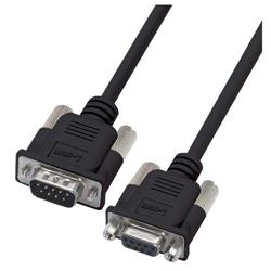 Picture of Premium Molded Black D-Sub Cable, DB9 Male / Female 1.0 ft