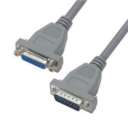 Picture of Economy Molded D-Sub Cable, DB15 Male / Female, 15.0 ft