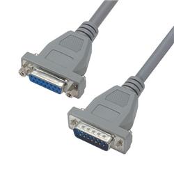 Picture of Economy Molded D-Sub Cable, DB15 Male / Female, 5.0 ft