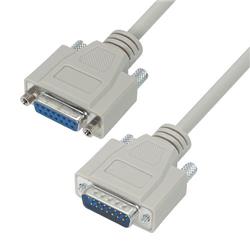 Picture of Deluxe Molded D-Sub Cable, DB15 Male / Female, 15.0 ft