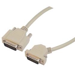 Picture of Deluxe Molded D-Sub Cable, DB15 Male / 45° Left Exit Male, 25.0 ft