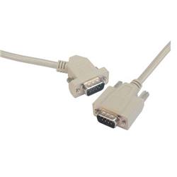 Picture of Deluxe Molded D-Sub Cable, DB9 Male / 45° Right Exit Male, 15.0 ft