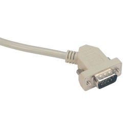 Picture of Deluxe Molded D-Sub Cable, DB9 Male / 45° Right Exit Male, 1.0 ft