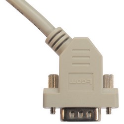 Picture of Deluxe Molded D-Sub Cable, DB9 Male / 45° Right Exit Male, 1.0 ft