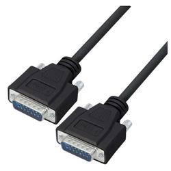 Picture of Deluxe Molded Black D-Sub Cable, DB15 Male / Male, 1.0 ft