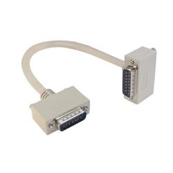 Picture of Deluxe Molded D-Sub Cable, DB15 Male / Right Angle Exit 3 Male, 15.0 ft
