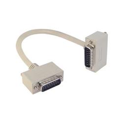 Picture of Deluxe Molded D-Sub Cable, DB15 Male / Right Angle Exit 4 Male, 1.0 ft