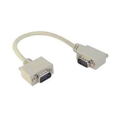 Picture of Deluxe Molded D-Sub Cable, DB9 Male / Right Angle Exit 1 Male, 1.0 ft