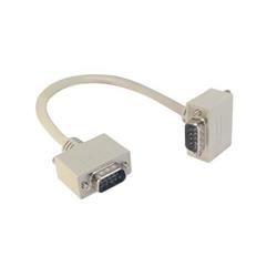 Picture of Deluxe Molded D-Sub Cable, DB9 Male / Right Angle Exit 3 Male, 2.5 ft