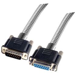 Picture of Metal Armored DB15 Cable, Male/Female, 2.5 feet