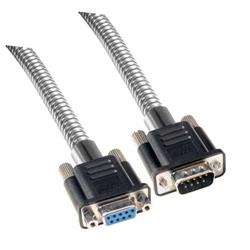 Picture of Metal Armored DB9 Cable, Male/Female, 15 ft