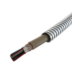 Picture of Metal Armored DB9 Cable, Male/Male, 15 ft