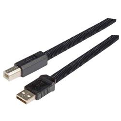 Picture of Plastic Armored USB Cable, Type A Male/ Type B Male, 0.5M
