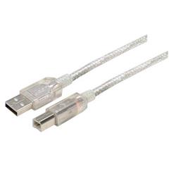 Picture of Clear Jacket Premium USB Cable Type A - B Cable, 0.5m