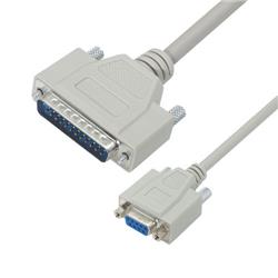 Picture of Deluxe Null Modem Cable, DB25 Male / DB9 Female, 25.0 ft