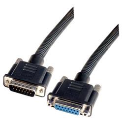 Picture of Plastic Armored DB15 Cable, Male/Female, 10 ft