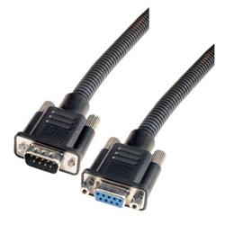 Picture of Plastic Armored DB9 Cable, Male/Female, 15 ft