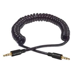 Picture of Coiled 3.5mm Stereo Audio Cable, Male / Male, 1.0 ft (Relaxed Length)