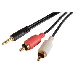 Picture of One 3.5mm Male (Stereo) to Two RCA Male Y cable, 15.0 ft