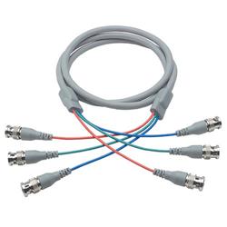 Picture of Deluxe RGB Multi-Coaxial Cable, 3 BNC Male / Male, 7.5 ft