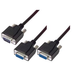 Picture of SVGA Y Cable -One HD15 Male/Two HD15 Female, 10.0 ft