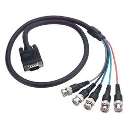 Picture of SVGA Breakout Cable, Black HD15 Male/5 BNC Male, 3.0 ft