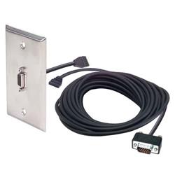 Picture of SVGA HD15 Male/Female w/ Disconnect and Wall Plate 15.0 ft