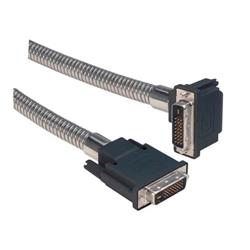 Picture of Metal Armored DVI-D Dual Link DVI Cable Male / Male Right Angle, Bottom, 10.0 ft