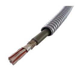 Picture of Metal Armored DVI-D Dual Link DVI Cable Male / Male Right Angle, Bottom, 15.0 ft
