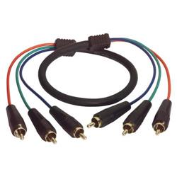 Picture of 3 Line RGB Component RCA Cable Male / Male, 2.0 ft