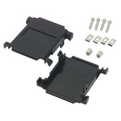 Picture of Half D-Sub Cover Pair, DB25, Black Plastic